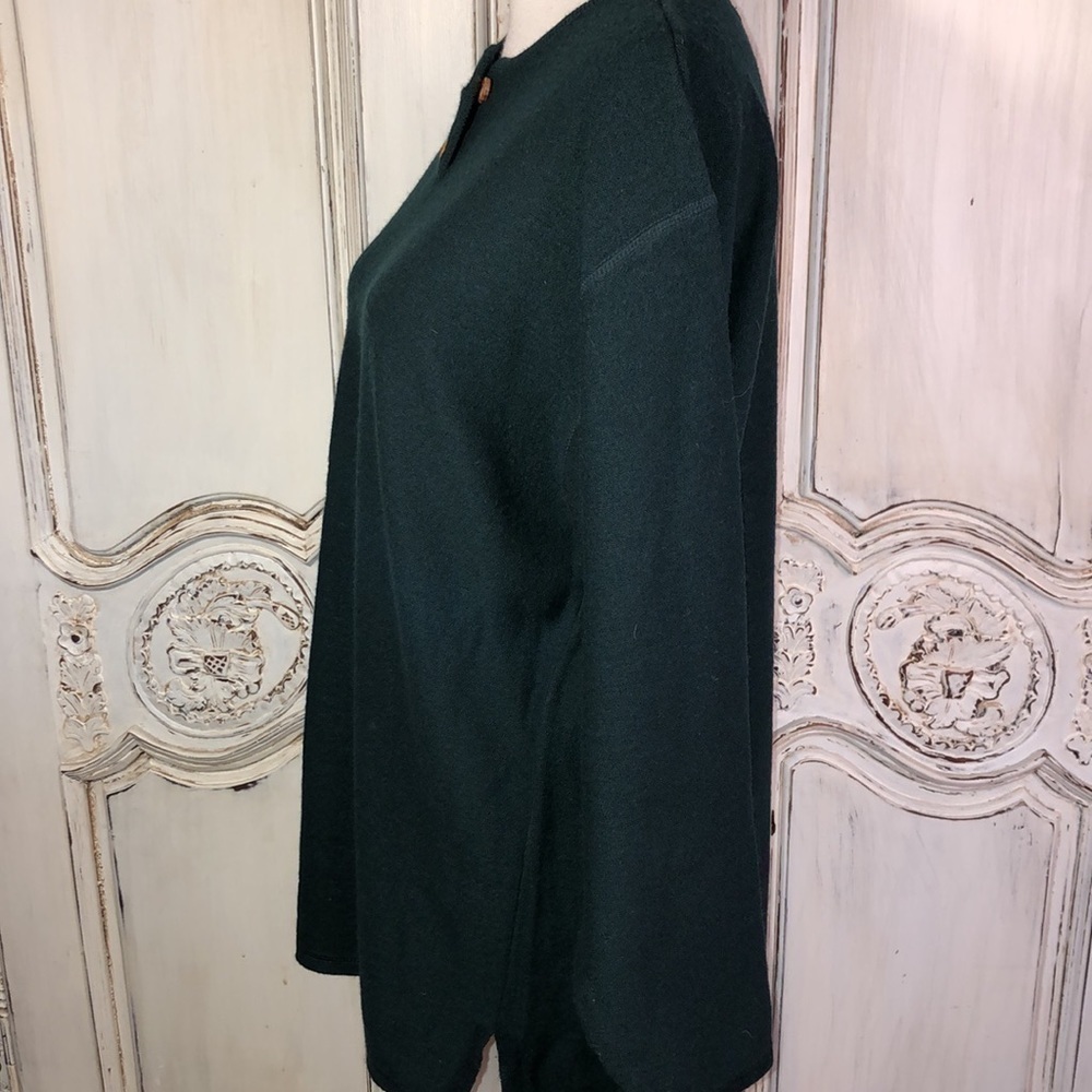 Basic Requirements 100%Wool Deep Forest Green Lon… - image 7